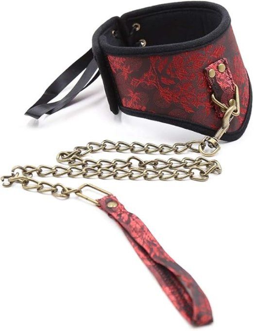 Collier prestige rouge avec laisse